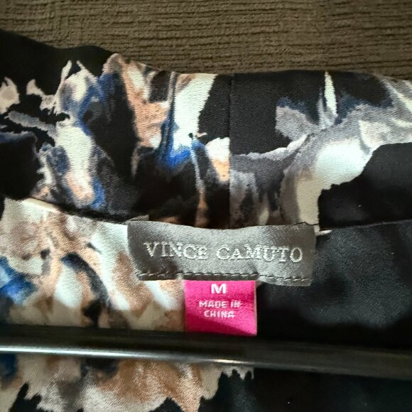 Vince Camuto Black Floral Sleeveless Blouse - Picture 5 of 8